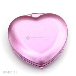 Hot Style Cute Heart Shape Double Side Lady Compact Makeup Mirror