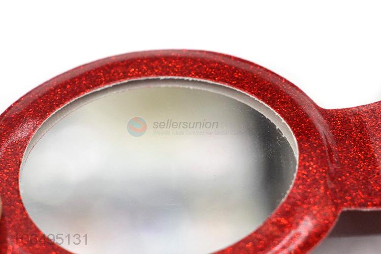 Wholesale Promotion Pu Pocket Mirror Round Makeup Mirror