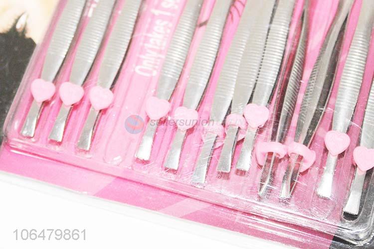 Best selling women makeup tools metal eyebrow tweezers