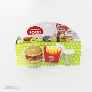 China manufacturer children pretend toys cola hamburger fried chips set toy