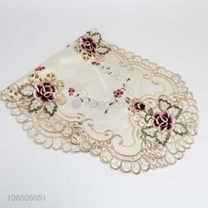 High sales European style flower embroidered placemat