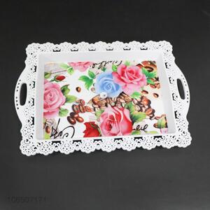 Wholesale Flower Pattern Melamine Tray Serving Tray