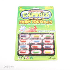 Cute Design Farm Animals Growing Capsule Animals Toy