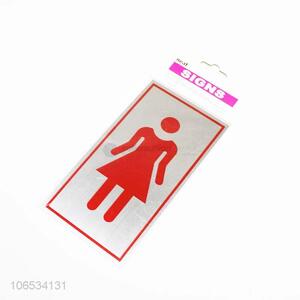 Wholesale cheap aluminum toilet sign plate WC sign plate