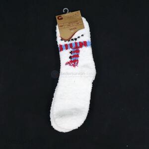 Custom Winter Indoor Mens Fuzzy Plush Floor Socks