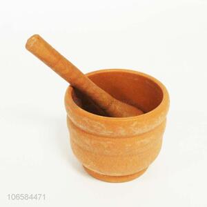 Wholesale bamboo mortar and pestle bamboo garlic press