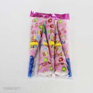 Custom 10 Pieces Colorful Paper Trumpet Fashion Party Prop