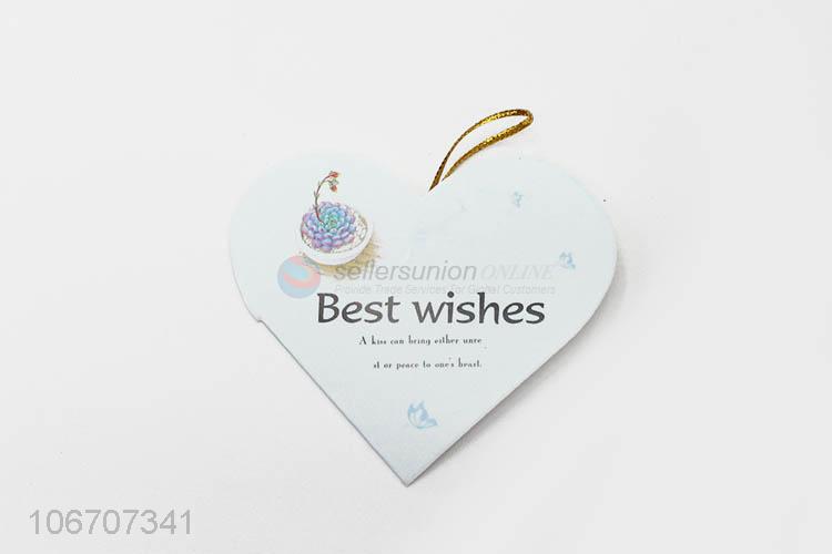 Professional supplier custom logo heart shape paper greeting card