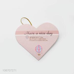 Top supplier custom logo heart shape paper greeting card