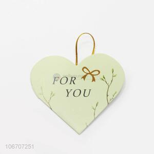 ODM factory custom logo heart shape paper greeting card