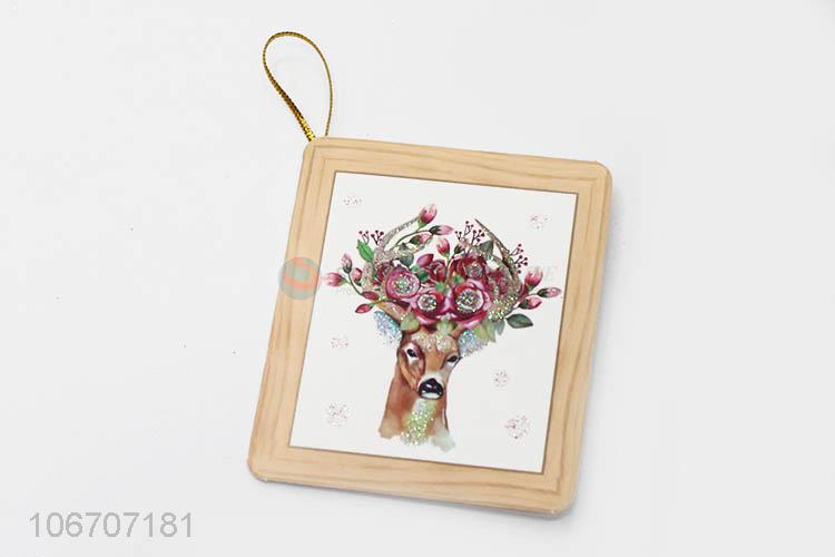 Customized cheap rectangle flower printed paper greeting card