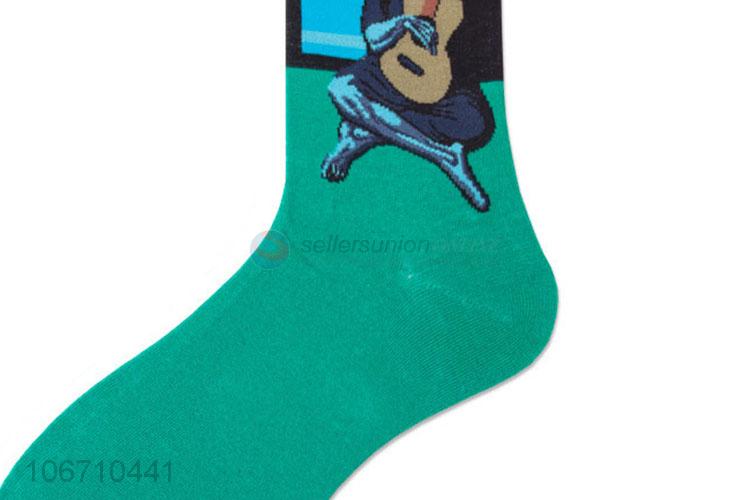 Wholesale Price Breathable Cotton Mid-Calf Length Sock For Men