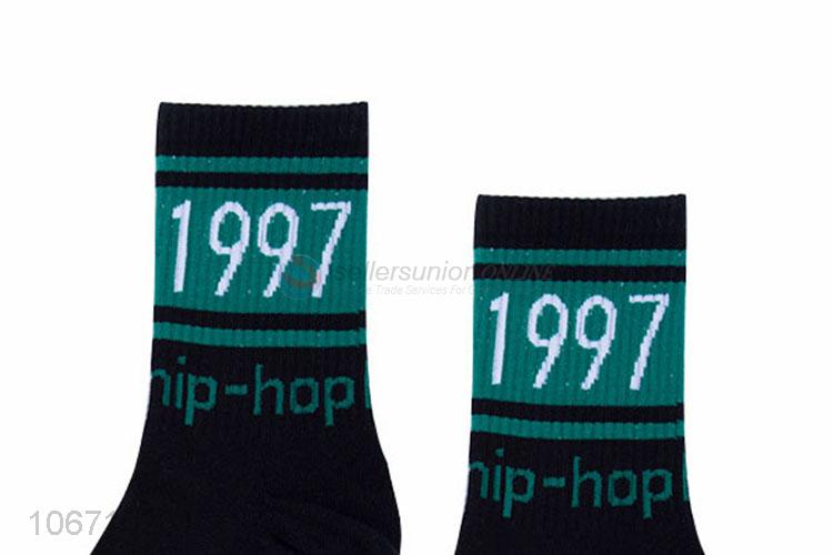 New Fashion Design Men Socks Mid-Calf Length Cotton Sock