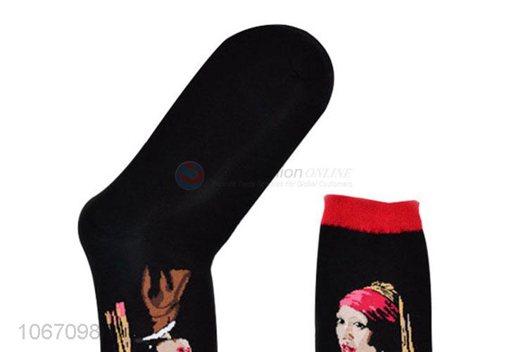 Fashion Design Personalized Pattern Men'S Mid-Calf Cotton Socks