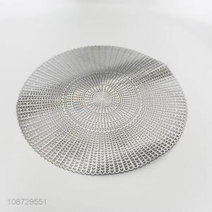 China Supplier Cheap Price Round Silver Pvc Placemat