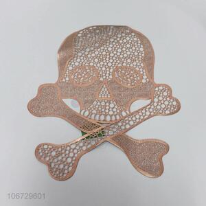 High quality eco-friendly laser cut Halloween skull felt table mat placmat