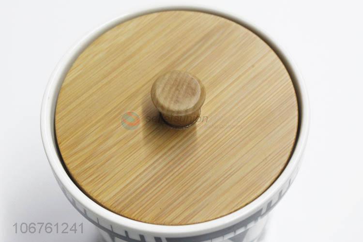 Hot products geometric pattern decal ceramic storage jar