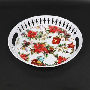 Good quality round hollowed-out plastic serving tray