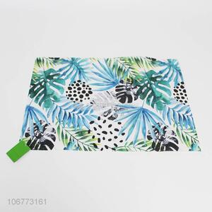 Latest arrival plant leaf printed pvc placemat