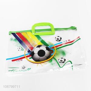 Good quality football printed pvc file bag wholesale