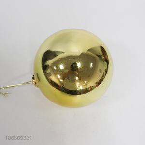 Bulk price 12cm golden plastic Christmas balls