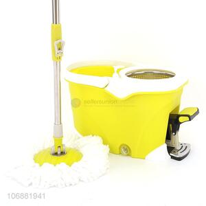 China OEM 360°spin microfiber cleaning mop with easy wring mop pedal bucket