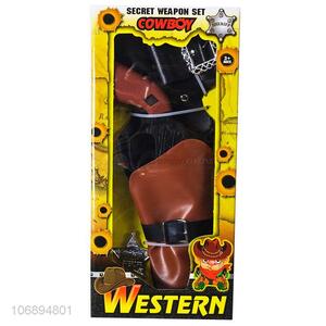 Top Quality Black Western Cowboy Gun Set Toy Gun