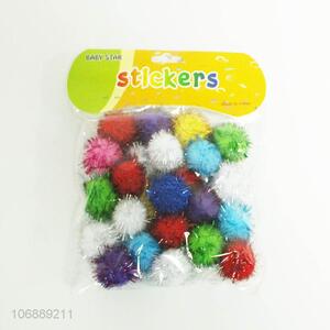 Custom 25 Pieces Diy Color Tinsel Pompon Ball