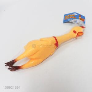 Best selling shrilling chicken vinyl toy squeeze sound toy