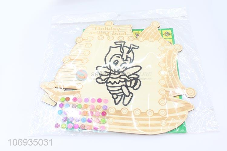 Factory Price Cute Cartoon Bee Children'S Diy Craft Set Snow Mud Clay Painting Board