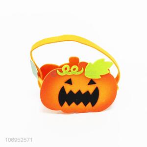 Factory wholesale Halloween pumpkin felt basket candy basket for kids