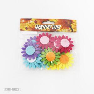 Unique design 15pcs sun flower clothing decoration felt cloth patch