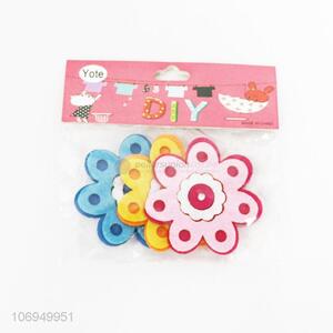 Top Selling 3PC Cartoon Flowers Shaped DIY Felt Cloth Patch