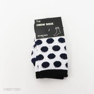 Promotional fashion dots jacquard ladies winter socks