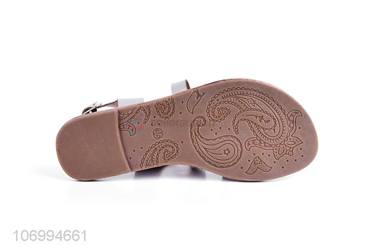 Latest style ladies summer laser cutting sandal fashion sandals