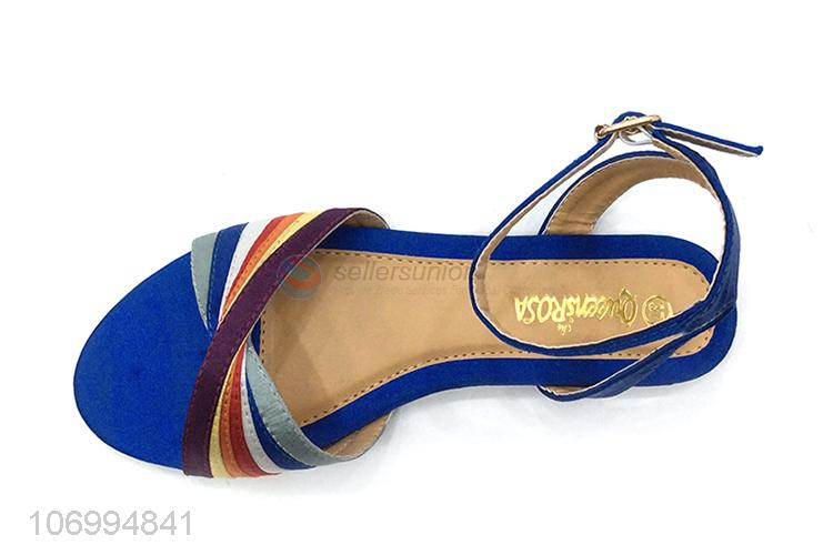 Promotional products colorful women summer sandal flat sandal