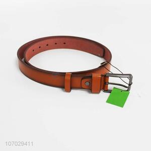 High quality pu leather men belt pin buckle men belt