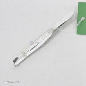 Wholesale durable metal eyelash extension tweezers eyebrow tweezers