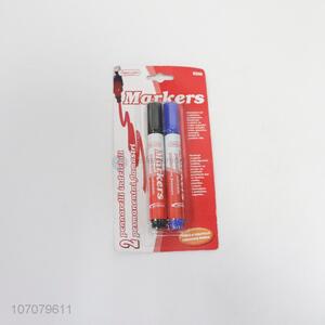 China supplier 2pcs plastic marker pens permanent markers