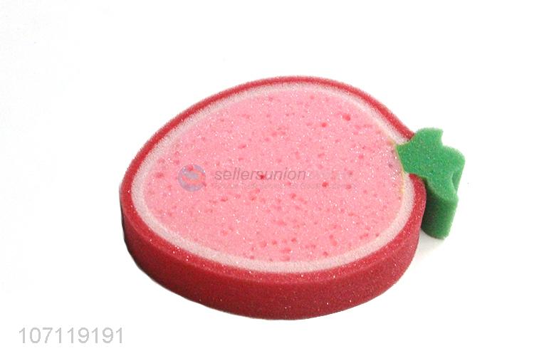 Professional supplier soft strawberry shape baby bath sponge shower sponge