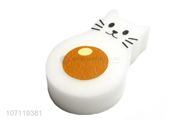 Superior quality cute cat shape kids bath sponge bath scrubber