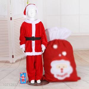 Good Sale Christmas Cosplay Velvet Santa Claus Costume With Hat Suit