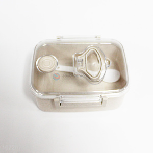 New products simple design bpa free plastic lunch box with spoon