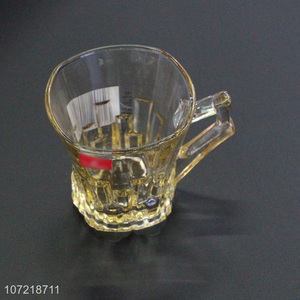 Unique Design Transparent Heat Resistant Glass Cup With Handle