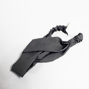 Good quality chic checks printed polyester headband hair bands