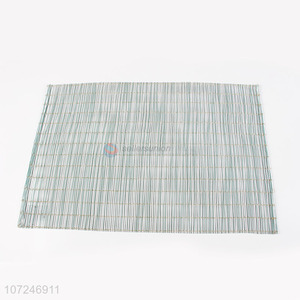 Unique design rectangle weaving pvc placemat for home and kitchen