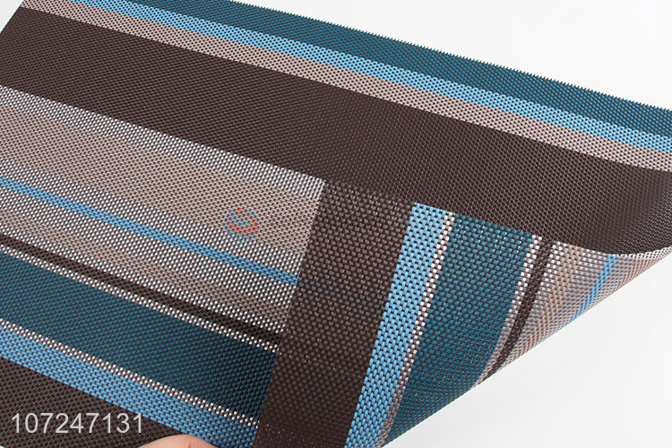 Reliable quality rectangle pvc placemat stripe dinner mat