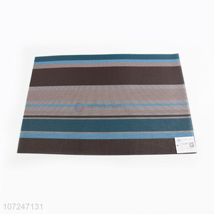 Reliable quality rectangle pvc placemat stripe dinner mat