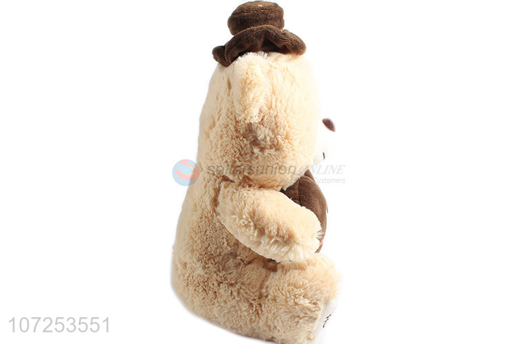 Factory Sell Valentine Gifts Bear Shaped With Heart Shaped Plush Toy