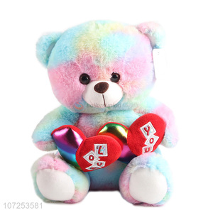 New Product Soft Stuffed Plush Cute Valentine Bear Hug Heart Toy